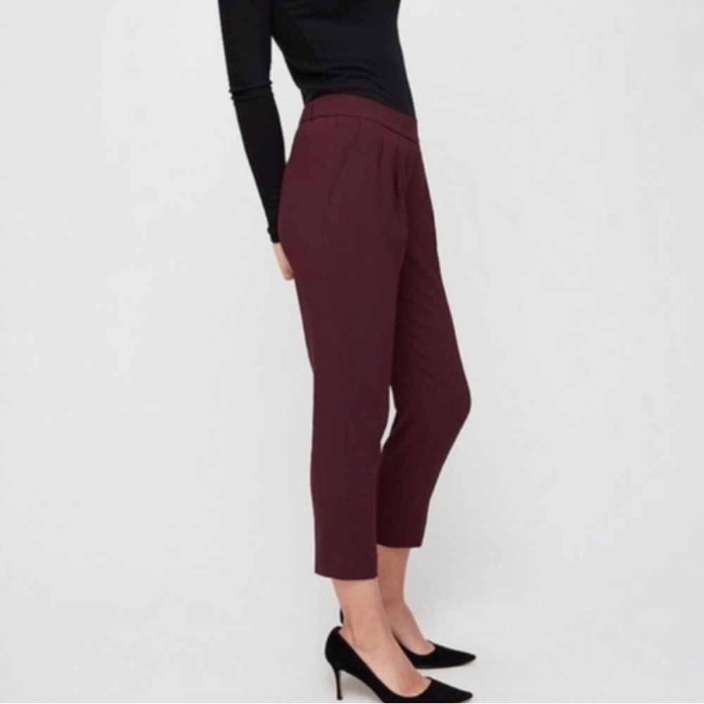 Aritzia Conan Pant Dark Red / Maroon size 0